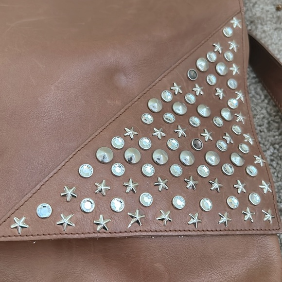 Embellished Leather Messenger Bag - Picture 4 of 6